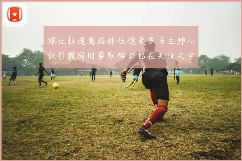 佩杜拉透露格林伍德是罗马主帅心仪引援同时萨默维尔也在关注之中